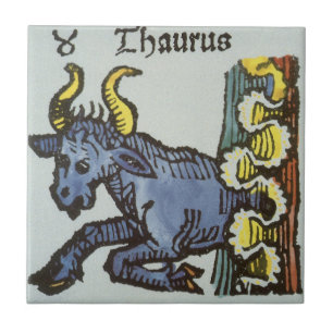 Oxen Tjuren, Antika Zodiakskyltar Kakelplatta