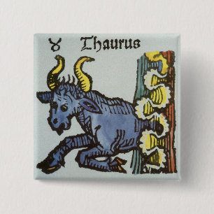 Oxen Tjuren, Antika Zodiakskyltar Knapp