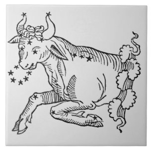 Oxen (tjuren) en illustration från 'det poetiskt kakelplatta