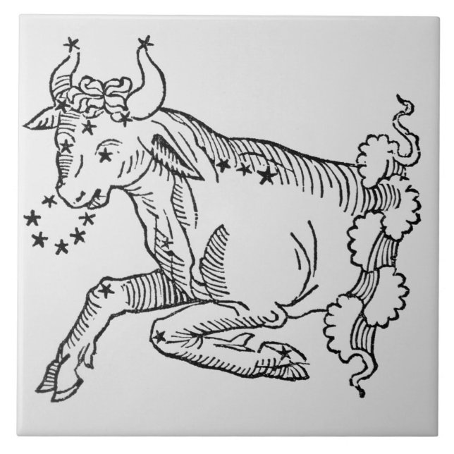 Oxen (tjuren) en illustration från 'det poetiskt kakelplatta (Framsidan)