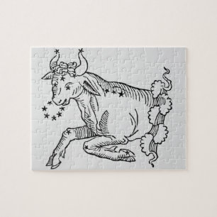 Oxen (tjuren) en illustration från 'det poetiskt pussel