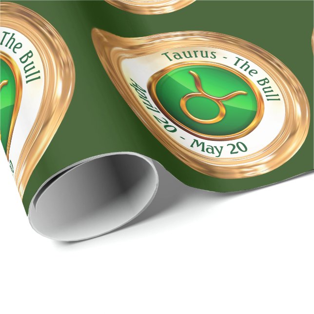 Oxen - tjurzodiacen undertecknar presentpapper (Rullad Hörn)