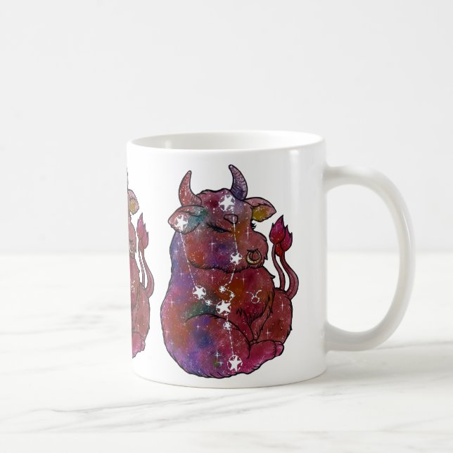 Oxen Zodiac-tecken Födelsedag  Kaffemugg (Höger)