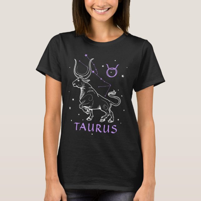 Oxen zodiacen för tjurastrologikonstellation t shirt (Framsida)