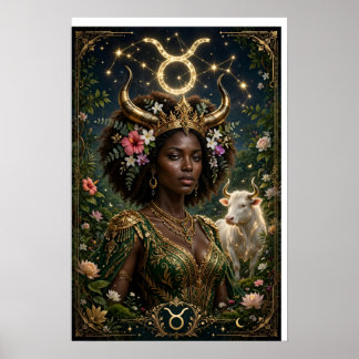 Oxen Zodiak Afrikansk Drottning Affisch
