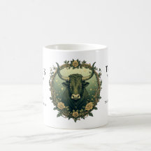 Oxen Zodiak Art Nouveau Tjurns konst
