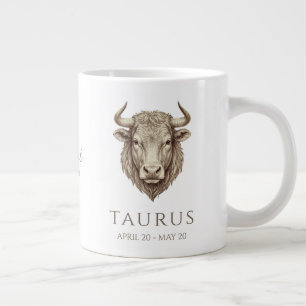 Oxen Zodiak Personlig Namn & Födelsedatum Jumbo Mugg
