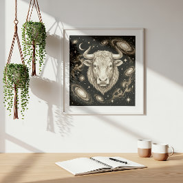 Oxen Zodiak Stjärn- Astrologi Poster