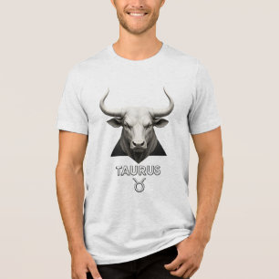 Oxen Zodiak Tjür Klassisk Svart Vit Astrologi T Shirt