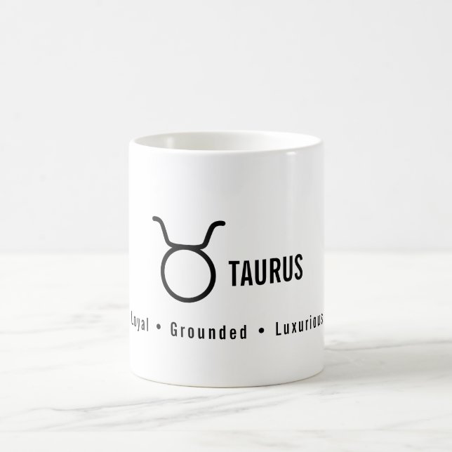 Oxen Zodiakegenskaper Minimal Astrologi Kaffemugg (Center)