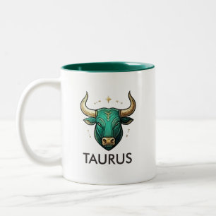 Oxen Zodiakustecken Astrologi Födelsedags Kaffe Mu Två-Tonad Mugg