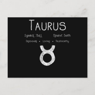 Oxens Horoskop Astrologi Stjärntecken Födelsedagsp Vykort