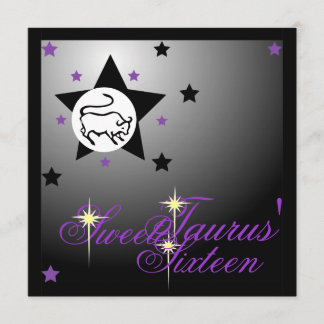 Oxens Zodiakala Lycka Sweet Sixteen-Anpassa Inbjudningar