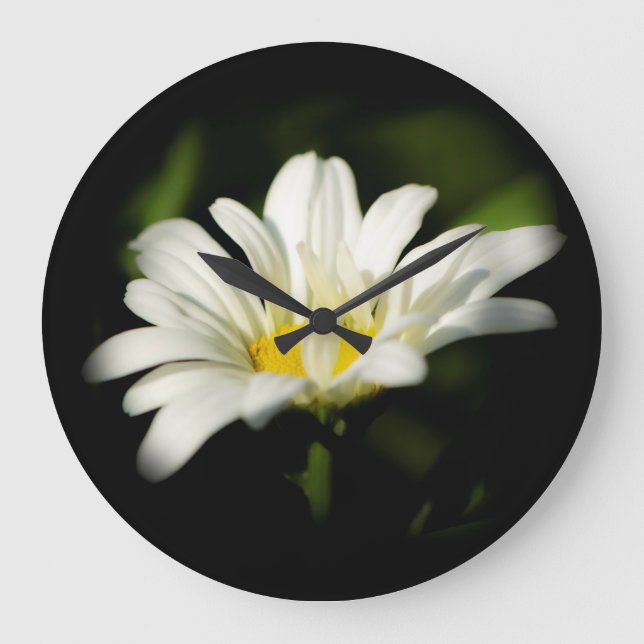 Oxeye Daisy Round Clock Stor Klocka (Framsida)