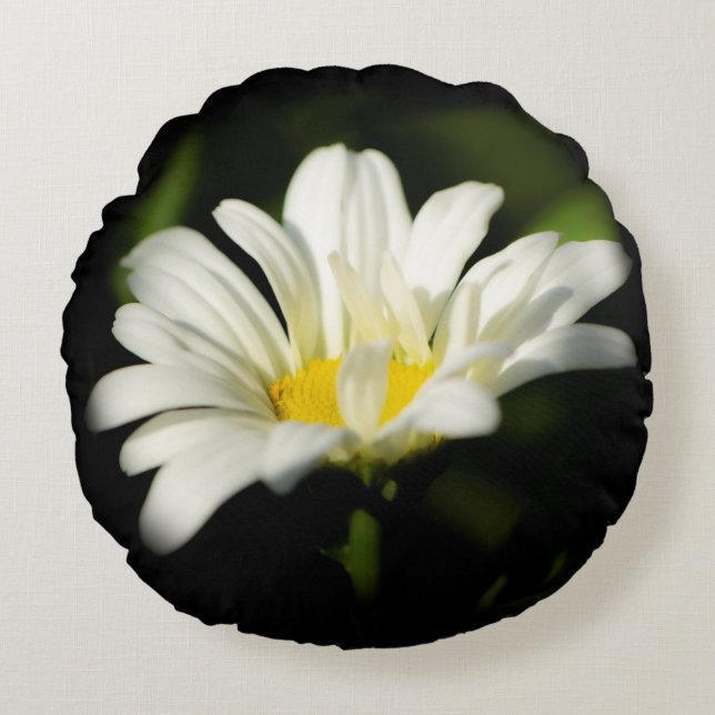 Oxeye Daisy Round Pillow Rund Kudde (Framsidan)