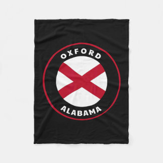 Oxford Alabama Al Statsflagga Märke Semester  Fleecefilt