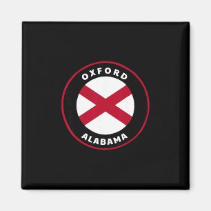 Oxford Alabama Al Statsflagga Märke Semester Magnet