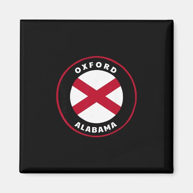 Oxford Alama Al State Flag Dge Vacation  Magnet (Framsidan)