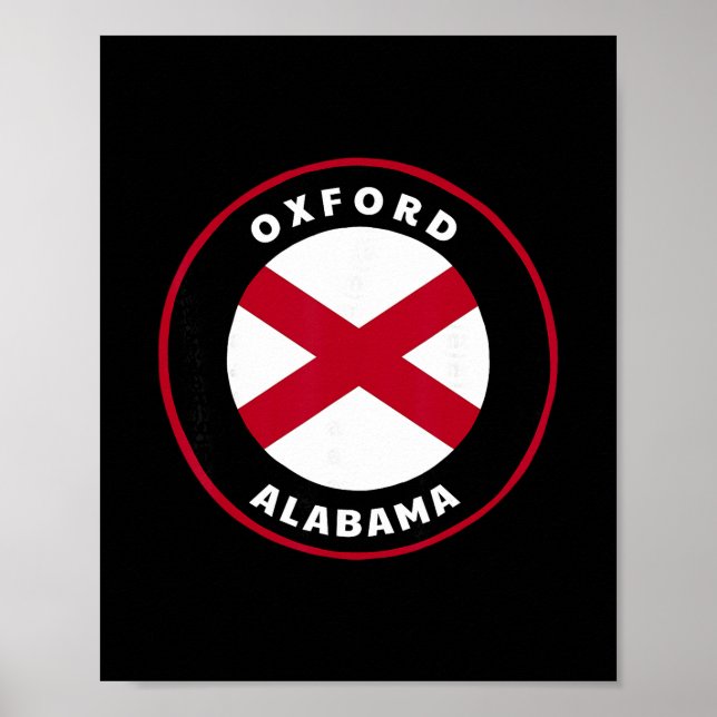 Oxford Alama Al State Flag Dge Vacation  Poster (Framsidan)