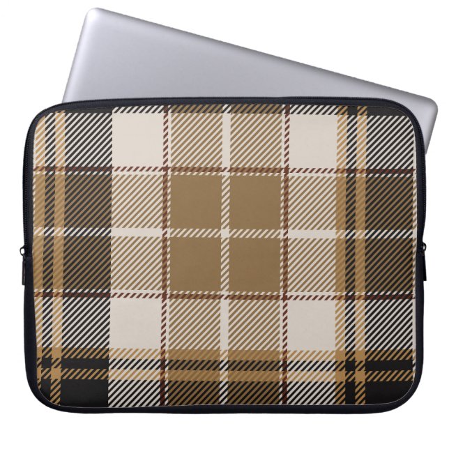 Oxford Black och Tan Play Laptop Fodral (Framsidan)