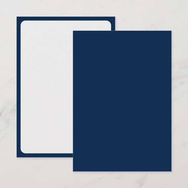 Oxford Blue Gräns Anpassningsbar Inbjudan (Fram/baksida)