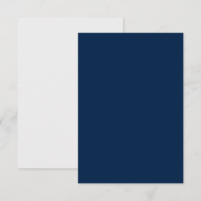 Oxford Blue + White Anpassningsbar Inbjudan (Fram/baksida)