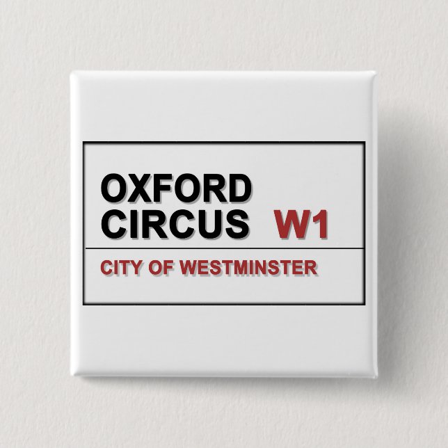 Oxford Circus Lodon England Knapp (Framsida)