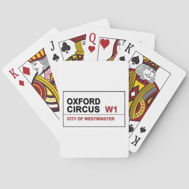 Oxford Circus Lodon England Spel Kort (Baksidan)