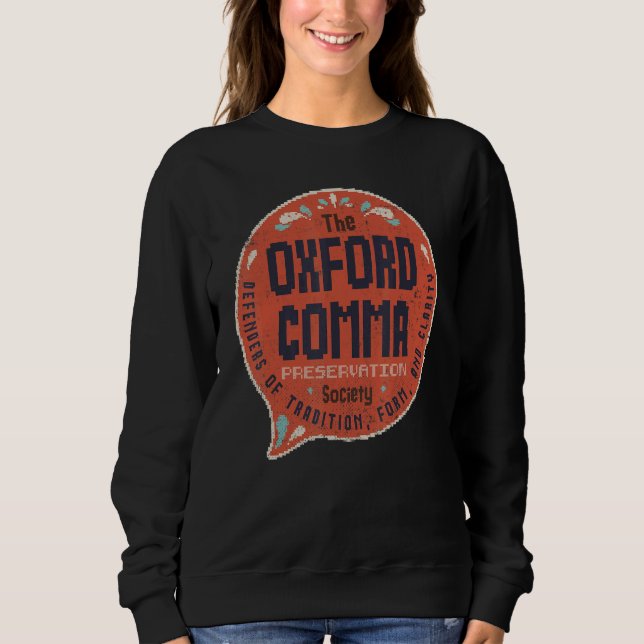 Oxford Comma English Grammar T Shirt (Framsida)