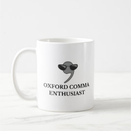 Oxford Comma Enthusiast | Funny engelsk lärare Kaffemugg