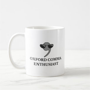 Oxford Comma Enthusiast   Funny engelsk lärare Kaffemugg
