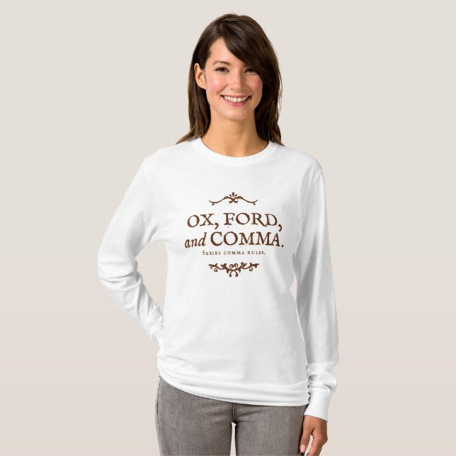 Oxford Comma förklarade T Shirt (Hel framsida)