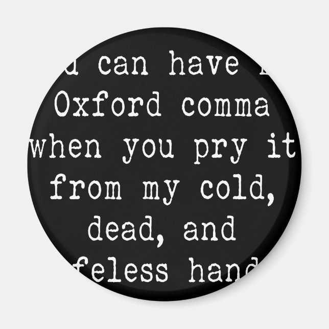Oxford Comma Magnet (Framsidan)
