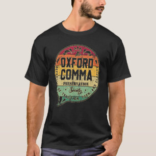Oxford Comma Preservation Society Dictionary V T Shirt