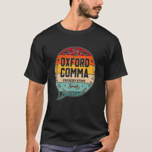 Oxford Comma Preservation Society Team Oxford T Shirt