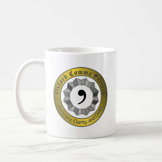 Oxford Comma Society Kaffemugg (Vänster)