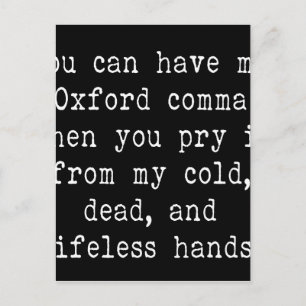 Oxford Comma Vykort