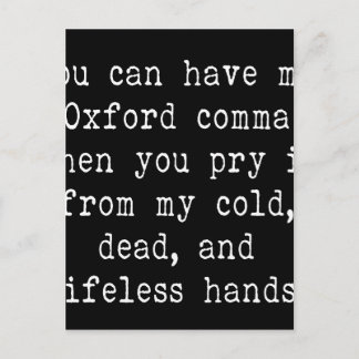 Oxford Comma Vykort