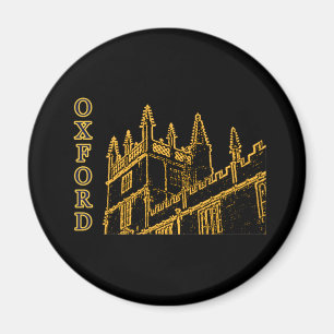Oxford England 1986 Byggande Spiral Brown Magnet