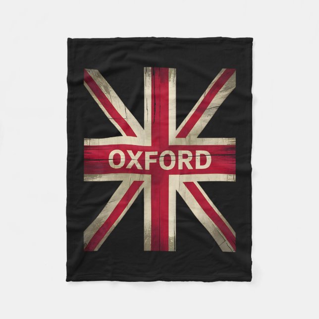 Oxford England Britain Uk History Vacation Souveni Fleecefilt (Framsidan)