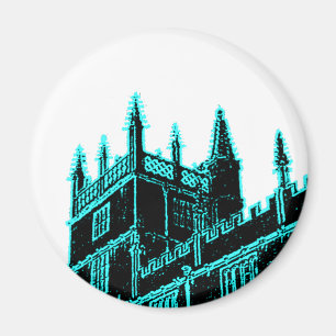 Oxford England byggnad 1986 röra sig i spiral Cyan Magnet