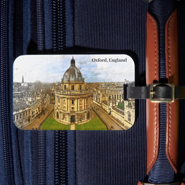 Oxford England Castle Panorama View Bagagebricka (Framsida Insitu 4)