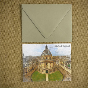 Oxford England Castle Panorama View Vykort