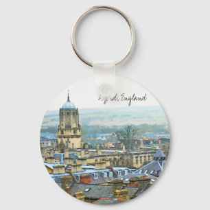 Oxford England, det bästa tak beskådar Nyckelring
