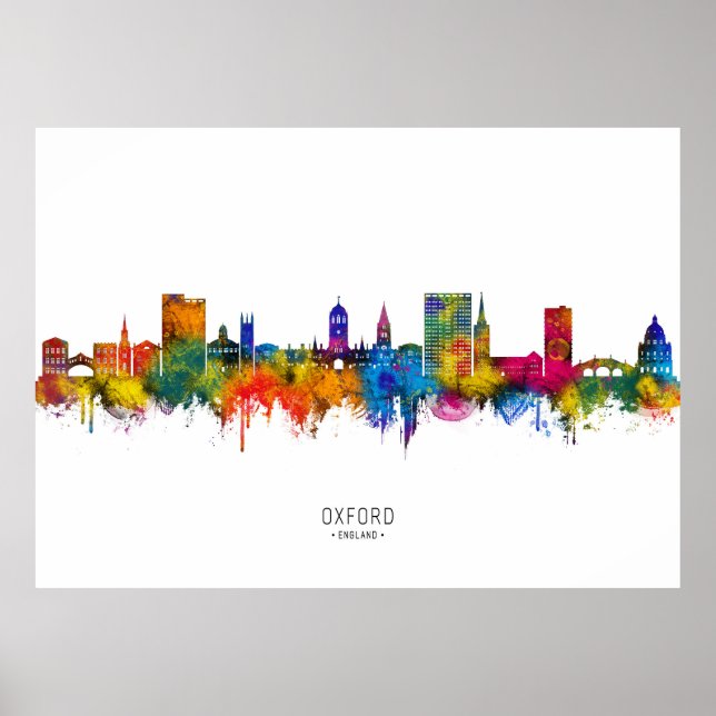 Oxford England Skyline Poster (Framsidan)