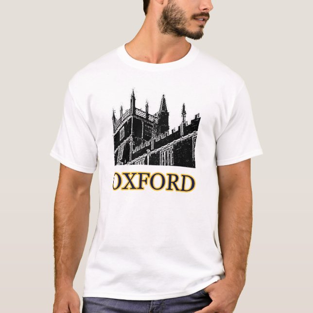 Oxford England som bygger spiraler, svärtar T Shirt (Framsida)
