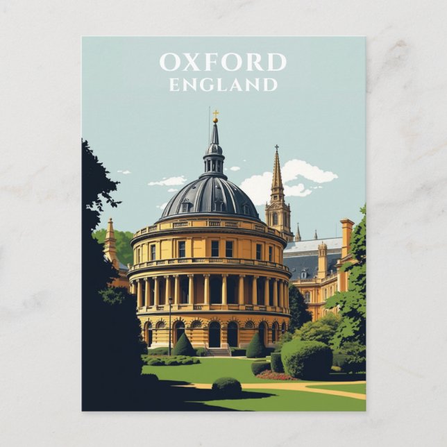 Oxford England Travel Historic Vykort (Framsida)