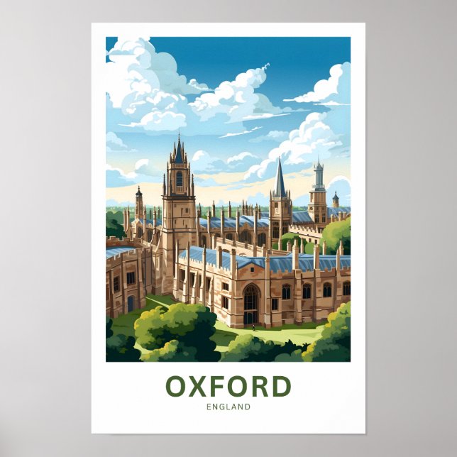 Oxford England Travel Print Poster (Framsidan)
