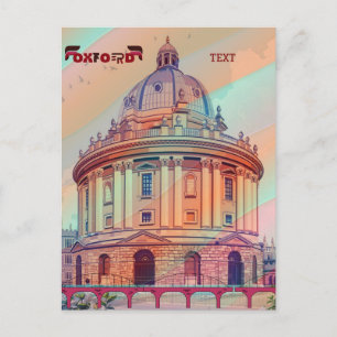 Oxford England Vatten Travel Travel Poster Design Vykort