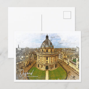Oxford Förenade kungariket BeSnyval färg pencil Vykort